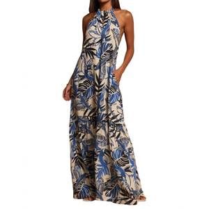 Shore | Dresses | New Shore Hannah Halter Maxi Dress In Parrot Blues |  Poshmark
